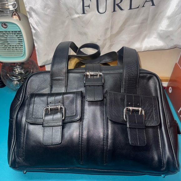 Furla Black Leather with Metallic Detail - Picture 4 of 12